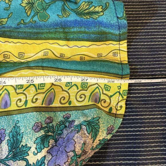 Vintage Bentley Plus Women's 20 Boho Rayon Button-Up Shirt Floral Festival Top - Picture 15 of 16